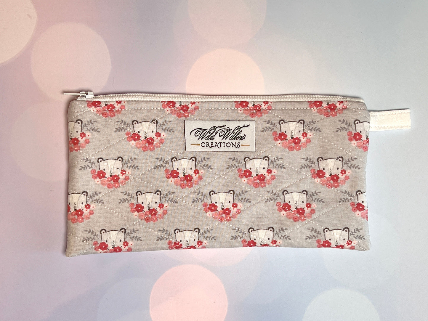 Pencil & Glasses Case | Pink and Gray