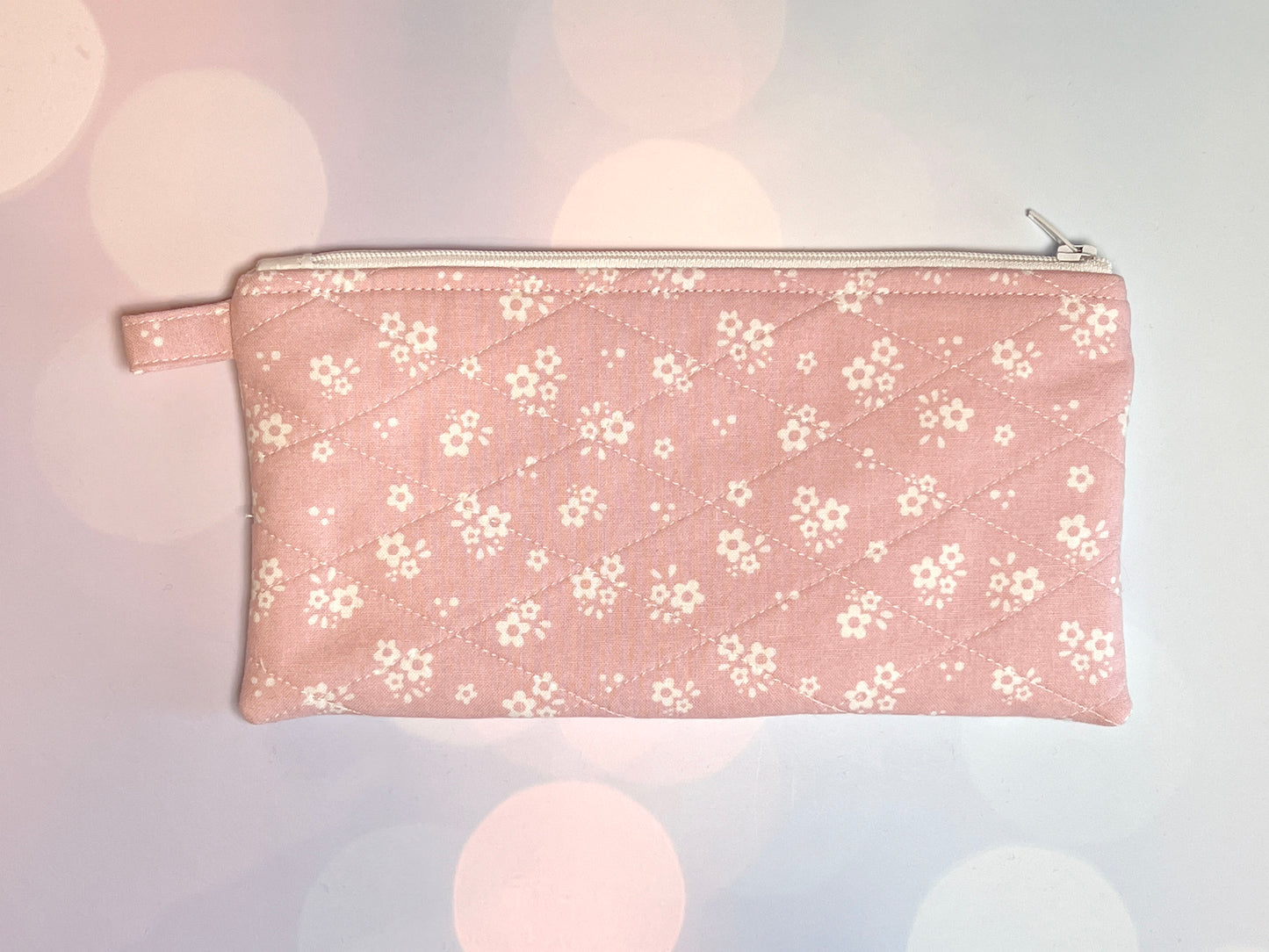 Pencil & Glasses Case | Pink & Purple Flowers